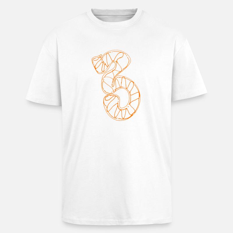 Orange 3 Graffiti Style - Unisex Oversized Heavyweight T-shirt - white