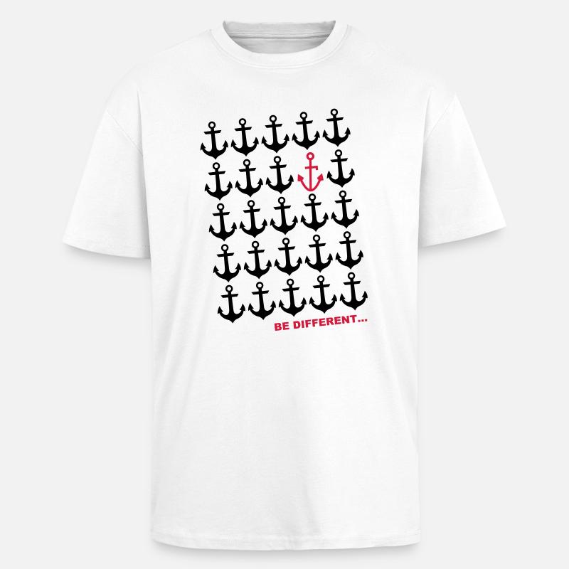 Be Different... - Oversized Heavyweight Unisex T-Shirt - Weiß