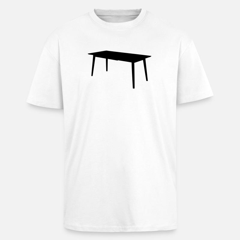 Table - Unisex Oversized Heavyweight T-shirt - white