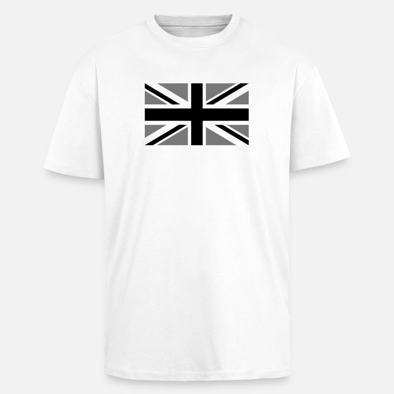 union jack - T-shirt unisexe oversize épais - blanc
