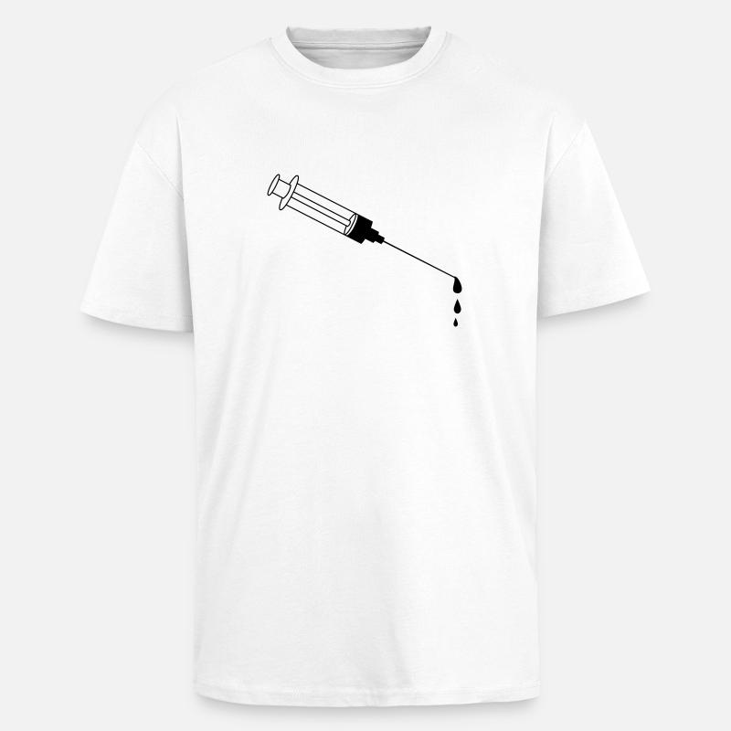 Blood Syringe - Oversized Heavyweight Unisex T-Shirt - Weiß