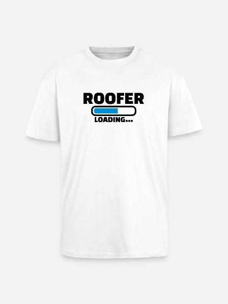 Roofer - Unisex Oversized Heavyweight T-shirt - white