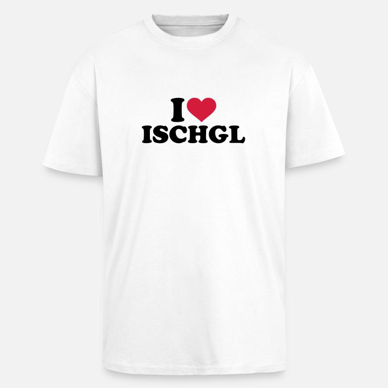 Ischgl - Oversized Heavyweight Unisex T-Shirt - Weiß
