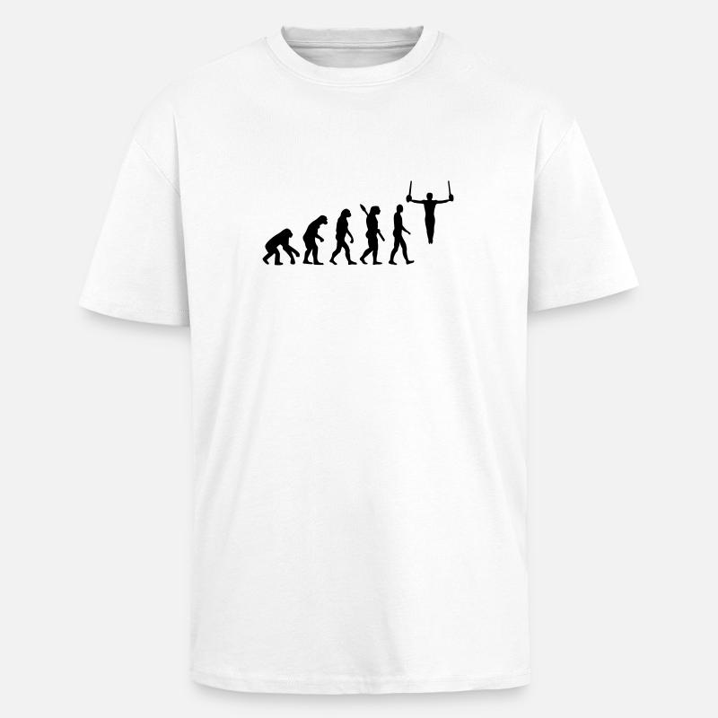 Evolution Gymnastics - Unisex Oversized Heavyweight T-shirt - white