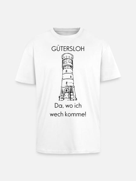 Gütersloh black without background - Unisex Oversized Heavyweight T-shirt - white