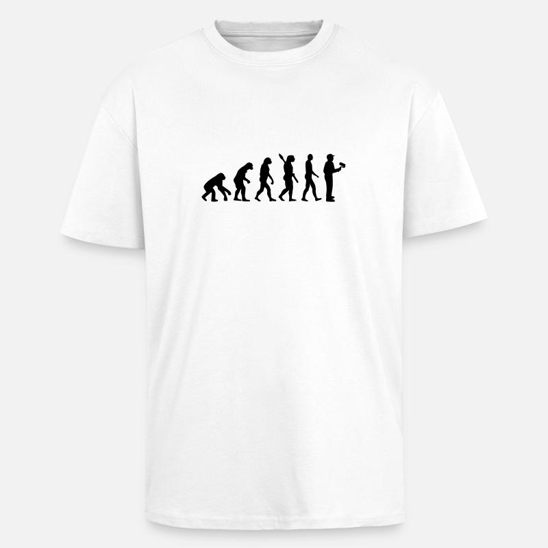 Painter evolution - Unisex Oversized Heavyweight T-shirt - white