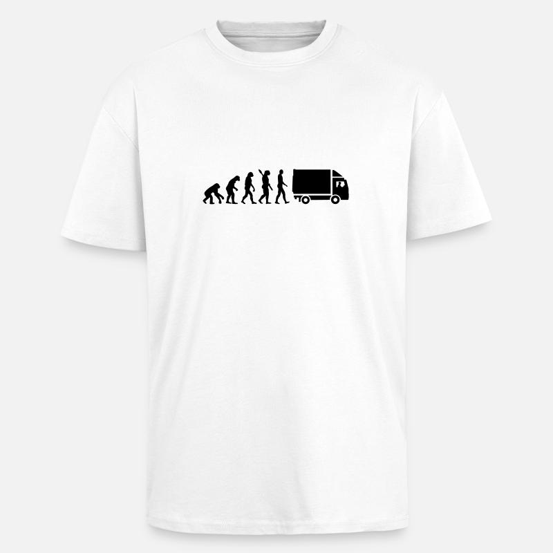 Evolution Camion - T-shirt unisexe oversize épais - blanc