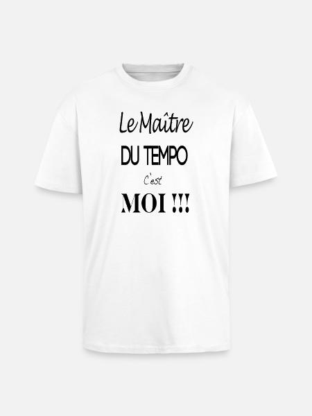 Maitre du tempo - T-shirt unisexe oversize épais - blanc