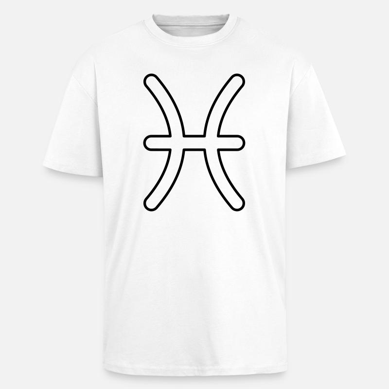 Fische Sternzeichen Sternbild Tierkreiszeichen - Oversized Heavyweight Unisex T-Shirt - Weiß
