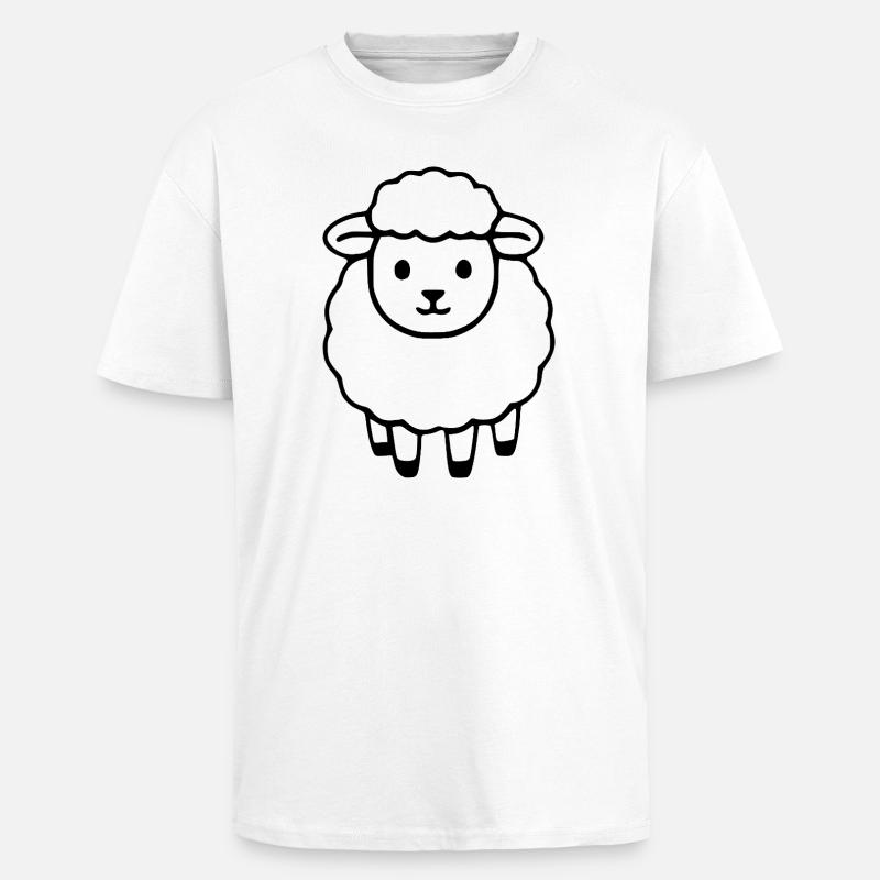 Schaf Schäfchen Lamm - Oversized Heavyweight Unisex T-Shirt - Weiß