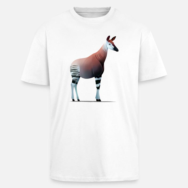 Okapi - T-shirt unisexe oversize épais - blanc
