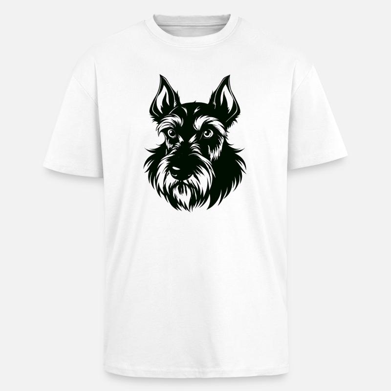 Schnauzer géant - T-shirt unisexe oversize épais - blanc