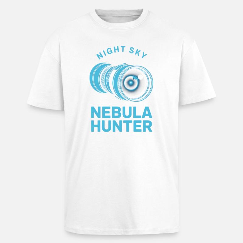 Nebula Hunter Night Sky - Unisex Oversized Heavyweight T-shirt - white