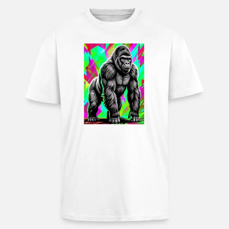 gorilla - Unisex Oversized Heavyweight T-shirt - white