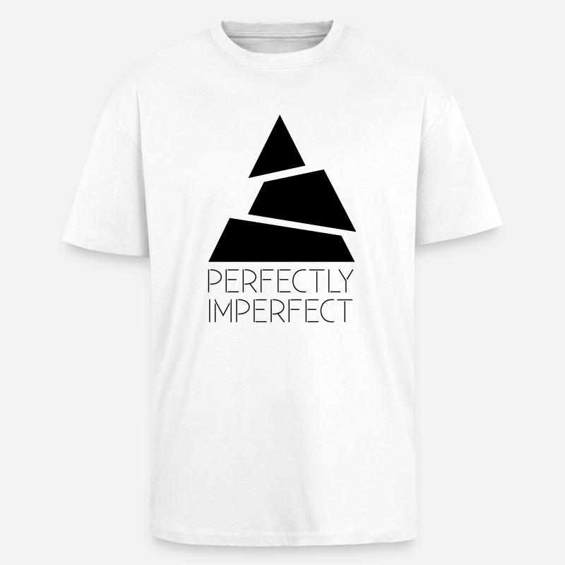 perfectly imperfect Hipster Triangle Triangle - Unisex Oversized Heavyweight T-shirt - white