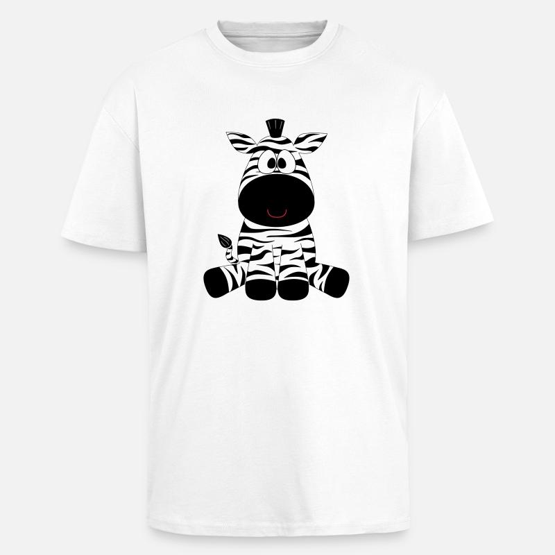 Zebra - Oversized Heavyweight Unisex T-Shirt - Weiß
