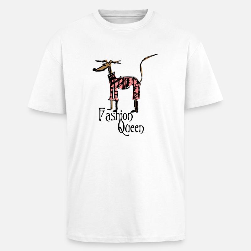 reine de la mode - T-shirt unisexe oversize épais - blanc