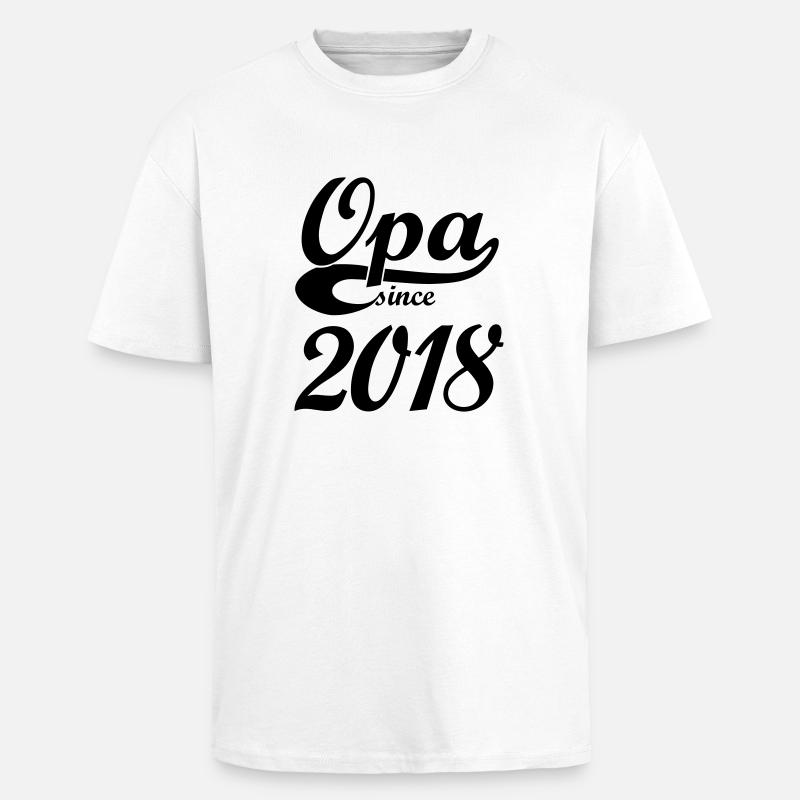 Opa since 2018 - Oversized Heavyweight Unisex T-Shirt - Weiß