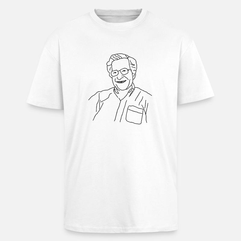 Noam Chomsky - T-shirt unisexe oversize épais - blanc