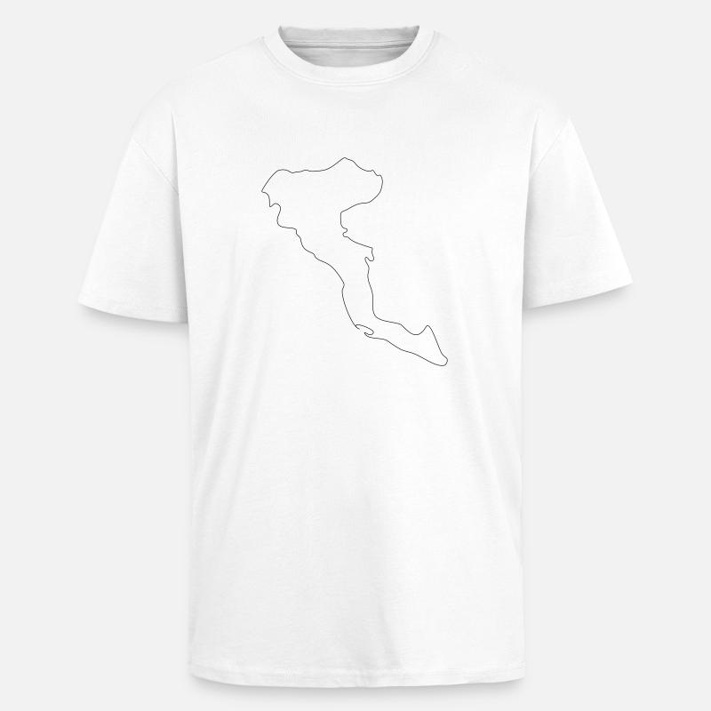Corfou - T-shirt unisexe oversize épais - blanc