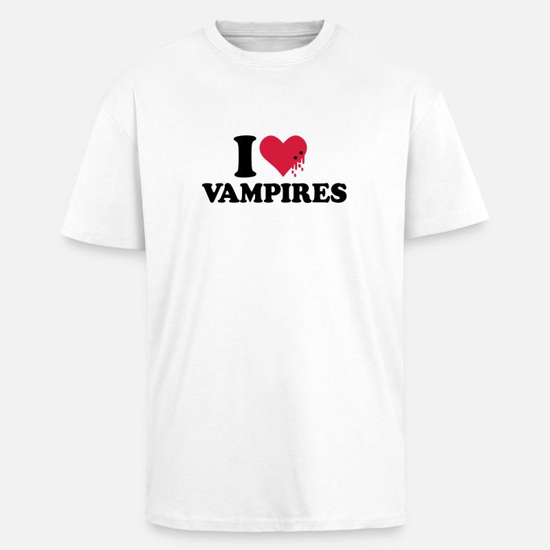 Vampire - Oversized Heavyweight Unisex T-Shirt - Weiß