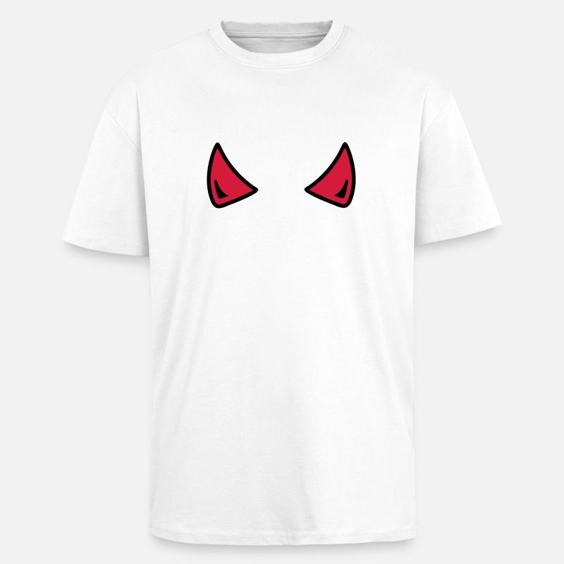 Teufel - Oversized Heavyweight Unisex T-Shirt - Weiß
