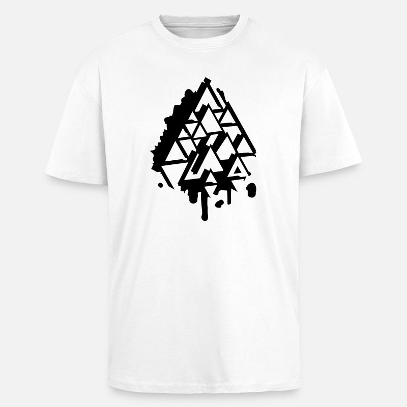 abstraktes Graffiti Dreieck - Oversized Heavyweight Unisex T-Shirt - Weiß