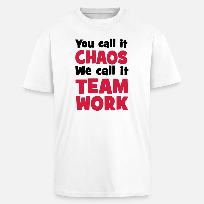 Teamwork - Oversized Heavyweight Unisex T-Shirt - Weiß