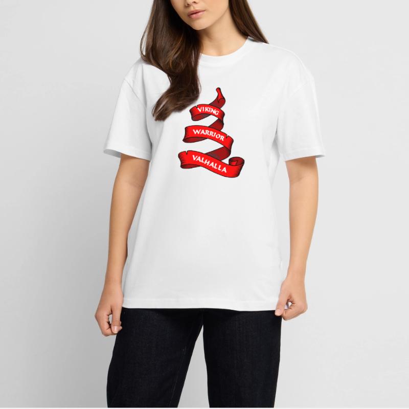 Wikinger Wimpel oder Banner rot Oversized Heavyweight Unisex T-Shirt