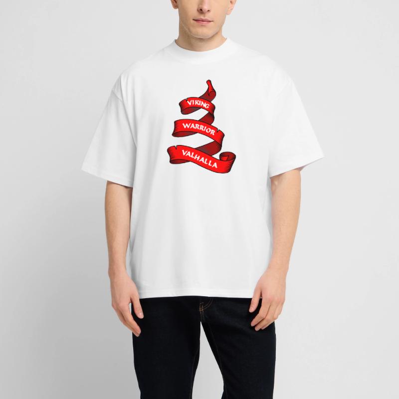 Wikinger Wimpel oder Banner rot Oversized Heavyweight Unisex T-Shirt