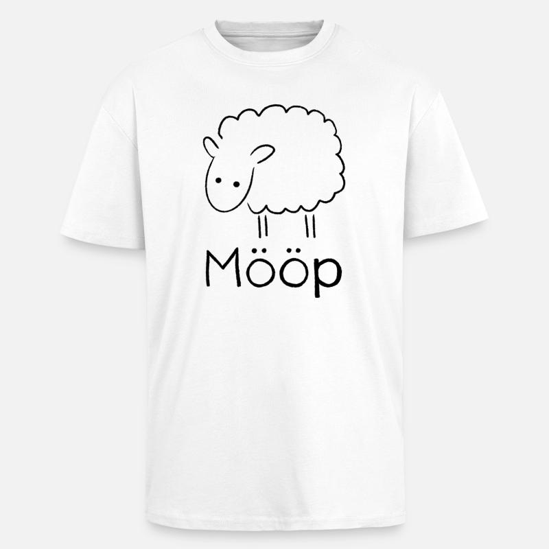 Mööp Schaf - Oversized Heavyweight Unisex T-Shirt - Weiß