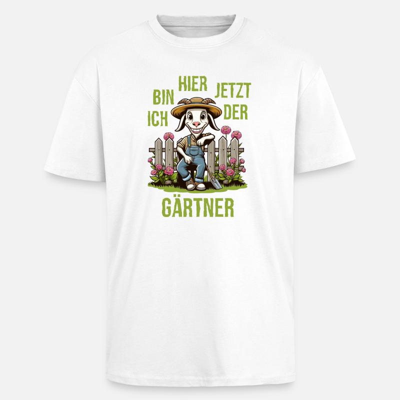 Den Bock zum Gärtner machen - Oversized Heavyweight Unisex T-Shirt - Weiß