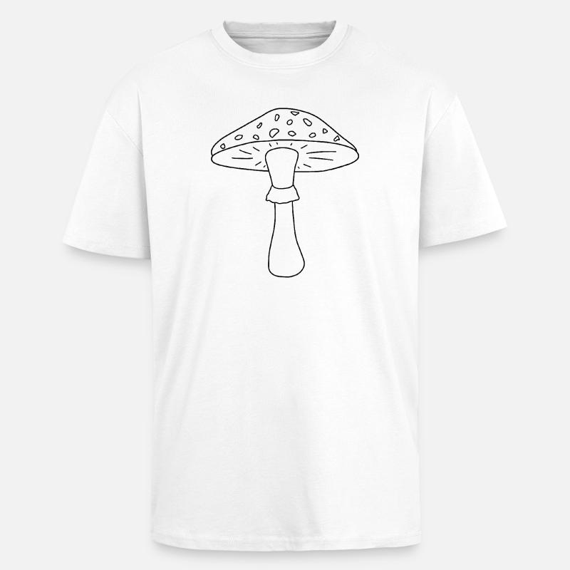 Toadstool black and white - Unisex Oversized Heavyweight T-shirt - white