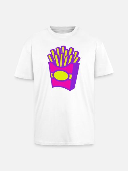 Frites Pop Art - T-shirt unisexe oversize épais - blanc