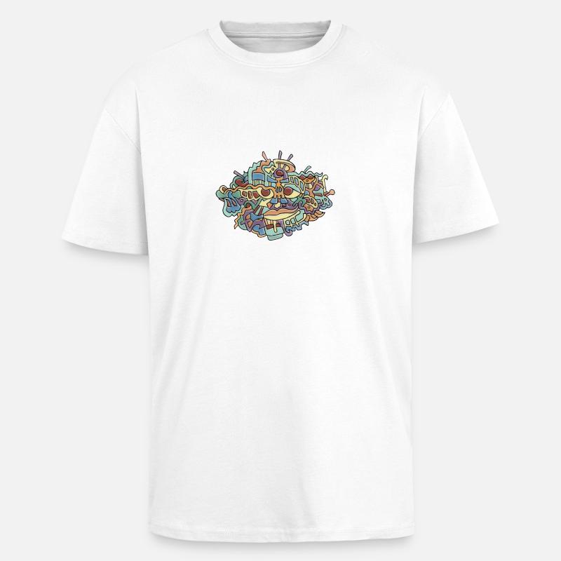 Dissolving Face - T-shirt unisexe oversize épais - blanc