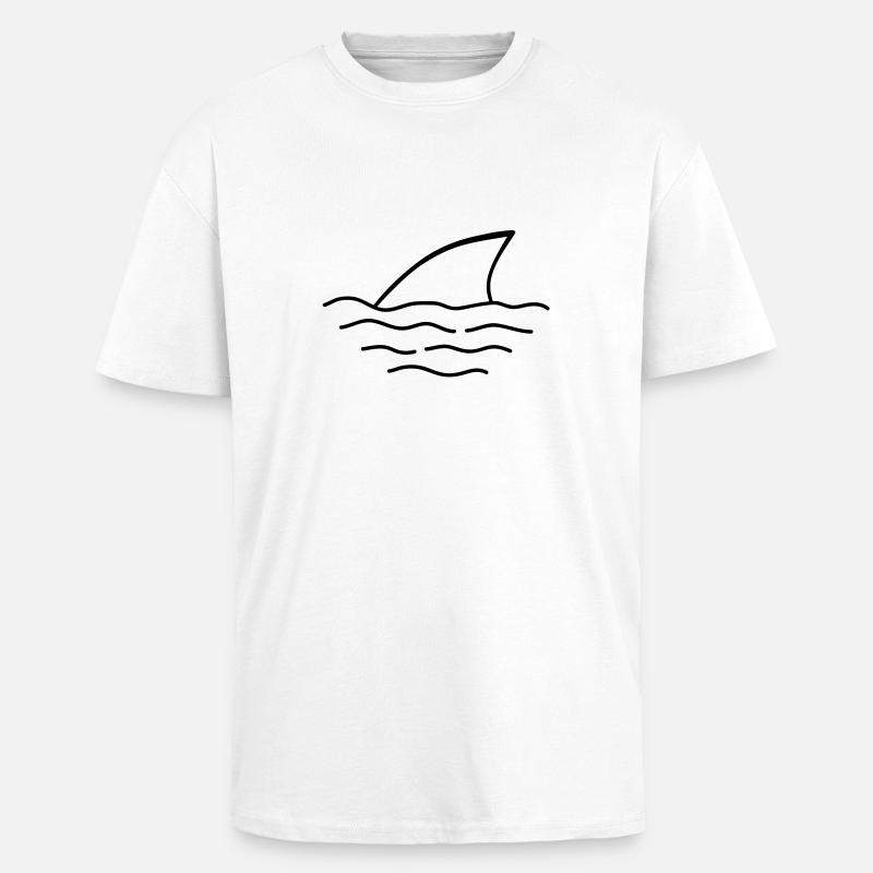 shark - Oversized Heavyweight Unisex T-Shirt - Weiß
