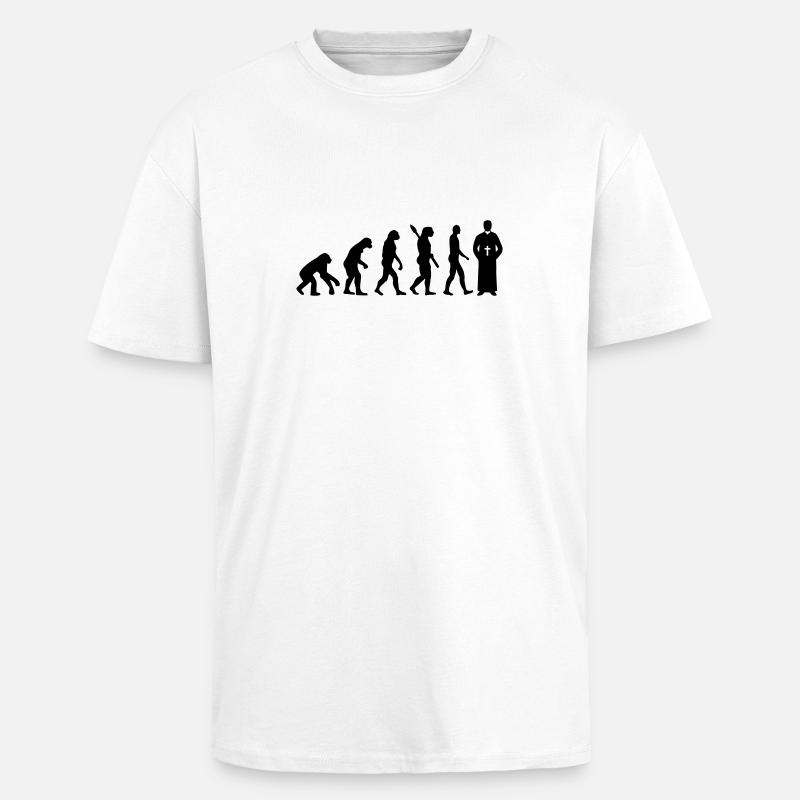Évolution Pasteur - T-shirt unisexe oversize épais - blanc