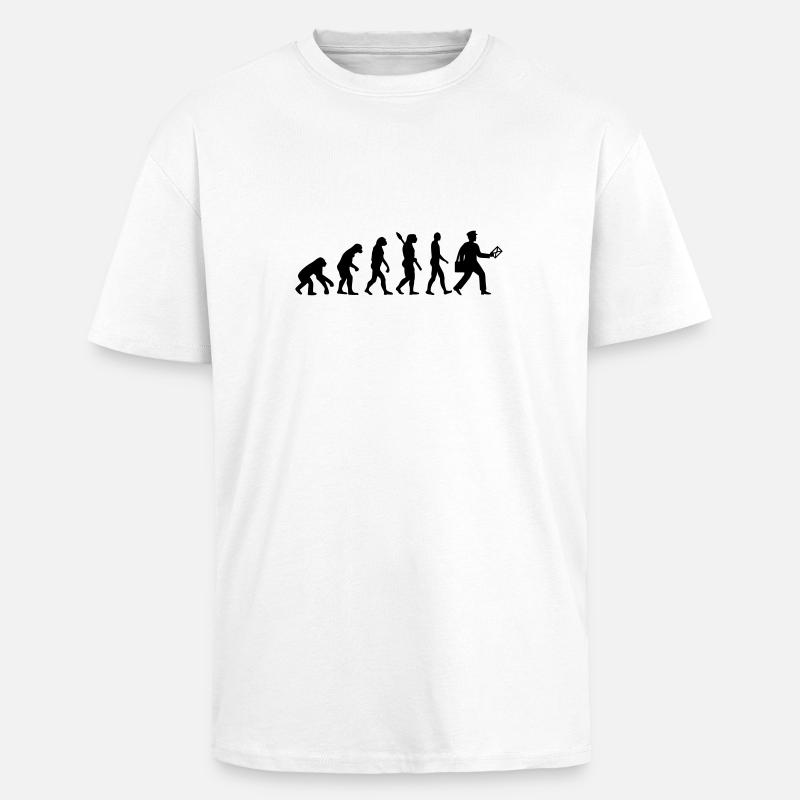 Evolution Facteur - T-shirt unisexe oversize épais - blanc