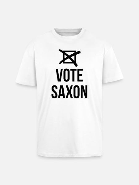 Vote Saxon - Unisex Oversized Heavyweight T-shirt - white