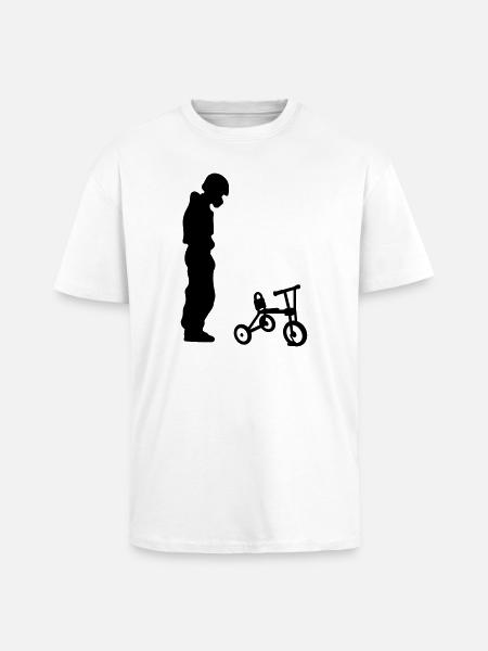 biker - Unisex Oversized Heavyweight T-shirt - white