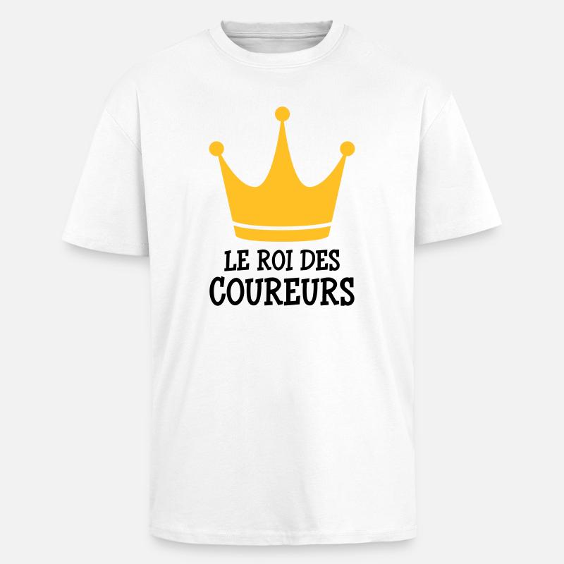Course à Pied / Running / Jogging / Coureur - T-shirt unisexe oversize épais - blanc