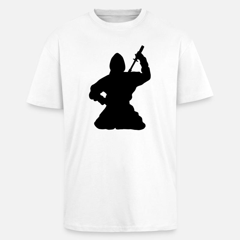 Ninja japanischer Spion oder Attentäter - Oversized Heavyweight Unisex T-Shirt - Weiß