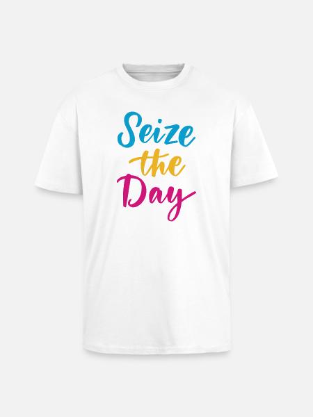 Seize The Day - Unisex Oversized Heavyweight T-shirt - white