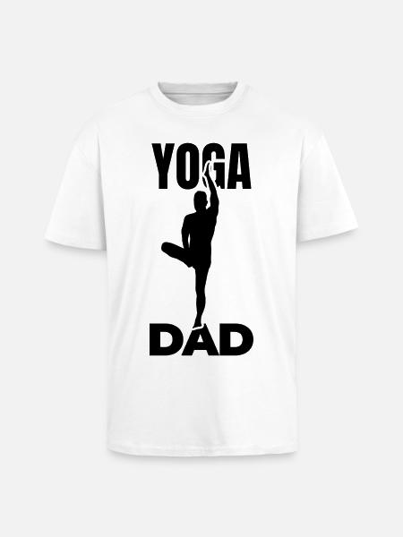 Yoga Papa - Oversized Heavyweight Unisex T-Shirt - Weiß