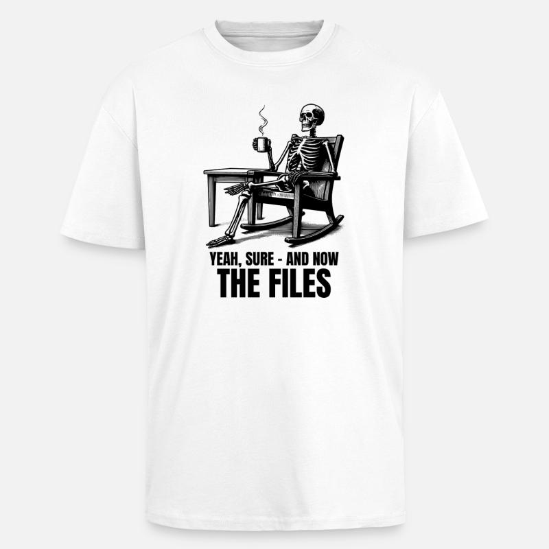  Waiting Skeleton Meme Project Manager Office - Oversized Heavyweight Unisex T-Shirt - Weiß