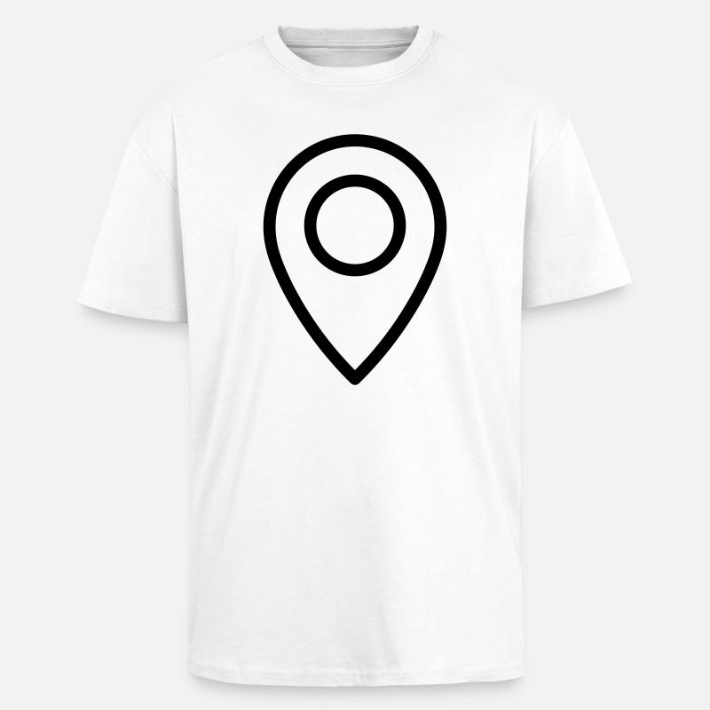 Lokalisierung - Oversized Heavyweight Unisex T-Shirt - Weiß