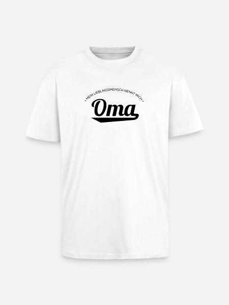 Oma - Oversized Heavyweight Unisex T-Shirt - Weiß