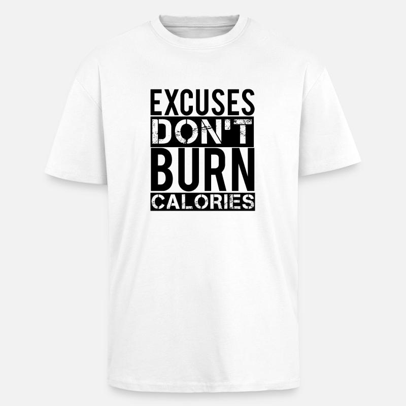 Excuses - Oversized Heavyweight Unisex T-Shirt - Weiß