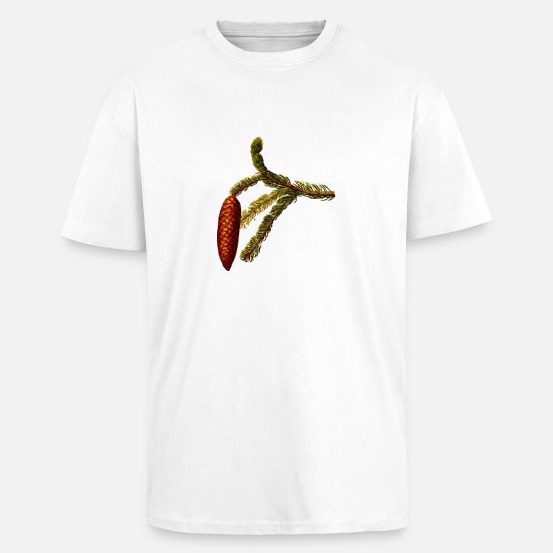 Pinecone - T-shirt unisexe oversize épais - blanc