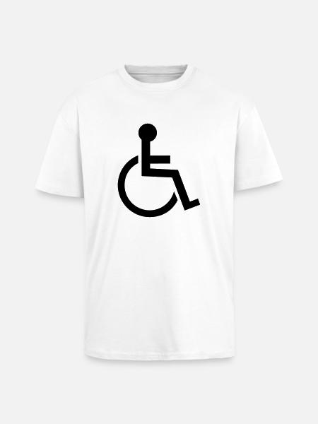 rollstuhl - Oversized Heavyweight Unisex T-Shirt - Weiß
